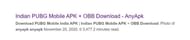 A fake PUBG Mobile India APK file link